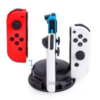 For Nintendo Switch Controller Charger 4 Port Joypads Charging Dock Station for Switch Oled LED Charger Stand Base