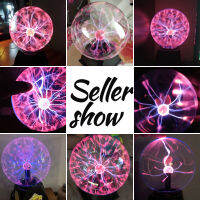 ความแปลกใหม่ Magic Crystal Plasma Ball TOUCH Lamp 4 5 6 8นิ้ว220V วันเกิดคริสต์มาสของขวัญเด็กของเล่น LED Night Lights ตาราง Lights