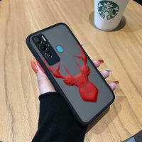 เคสใส่โทรศัพท์สำหรับ Tecno Pova 3 Tecno Pova Neo การ์ตูนกวางแดงขอบเคสนิ่มใส่โทรศัพท์มีน้ำค้างแข็งโปร่งใสแข็งกันกระแทกคลุมทั้งหมดเคสป้องกันกล้อง