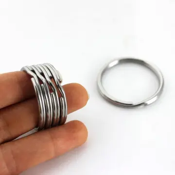 1000pcs/lot 6mm Stainless Steel KeyRing Key Chain jump rings Round