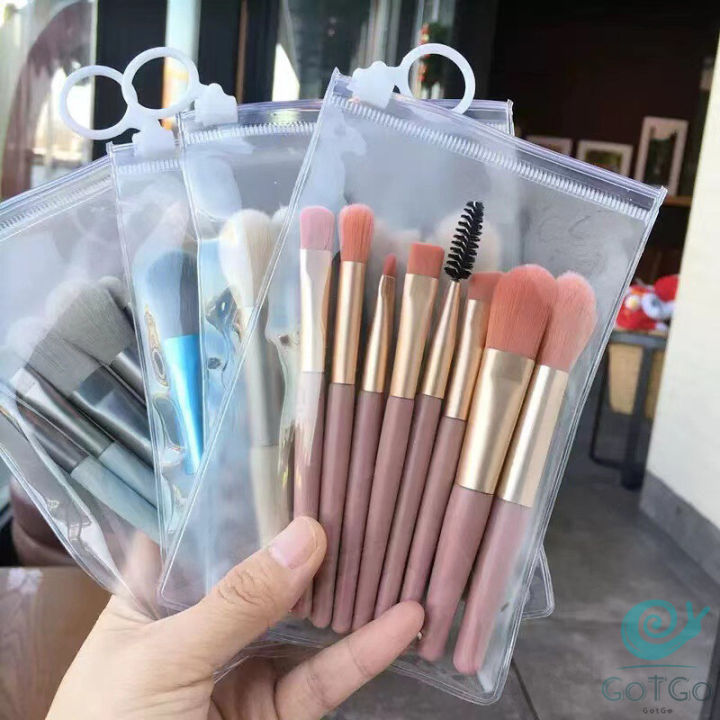 gotgo-ชุดแปรงแต่งหน้า-8-ชิ้น-แปรงคิ้ว-แปรงปัดแก้ม-makeup-brush-set