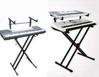 ขาตั้งคีย์บอร์ด ทรง2X มาพร้อมกับขาตั้งคีย์บอร์ด ขา X (ชั้นบน) ( สีดำ ) Stand Keyboard Piano แถมฟรี สายแจ็ค