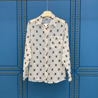 【Original Label】Flocking Jacquard Sunscreen Shirt Womens Thin Breathable Versatile Fashion Casual Top Trend