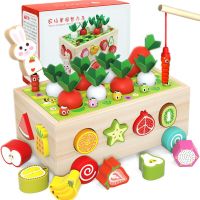 Montessori Toy Set Wooden Toys Baby Fishing Pull Along Car Shape Cognitive Puzzle Learing Toy Children Wooden Baby Toys