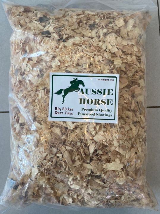 Aussie Horse Natural Pine Wood Shaving 1kg [Big Flakes And Dust Free