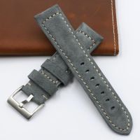 Onthelevel New Suede Leather Soft Watchband 20mm 22mm Watch Strap Gray Coffee Replacement Bracelet Belt For IWC PANERAI E