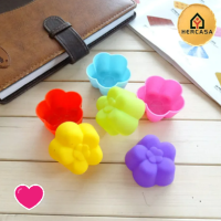 6pcs Plum blossom shape mold for Soap, Chocolate &amp; Ice cream พิมพ์ซิลิโคน พิมพ์วุ้น พิมพ์สบู่ แม่พิมพ์วุ้น *Assorted color* แม่พิมพ์วุ้น อุปกรณ์เบเกอรี่