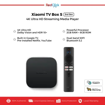 Global Version Xiaomi Mi TV Box 2nd Gen 4K Ultra HD Google TV 2GB 8GB Dolby  Vision HDR10+ Google Assistant Smart Mi Box S Player