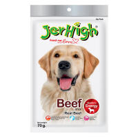 ( X 4 )   JERHIGH - เจอร์ไฮบี้ฟสติ๊กรสเนื้อวัว 60กรัม ส่งฟรี! Jerhigh - Beef Sticks, 60 grams, free delivery!