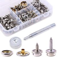 122PCS Nut Bolt Set Snap Button Fastener for Marine Grade Canvas and Upholstery Boat Cover Furniture Tent Tarpaulin Screw Buckle