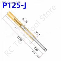 100PCS P125-J Spring Test Probe Test Pin Pogo Pin PCB Test Tool Length 33.35mm Pin Dia2.02mm Straight Small Round Head Dia 1.7mm