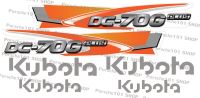 สติ๊กเกอร์รถเกี่ยวข้าว kubota DC-70plus (ชุดเล็ก) สติ๊กเกอร์DC-70plus สติ๊กเกอร์คูโบต้าDC-70plus