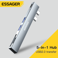 Essager 5 In 1 Usb ฮับชนิด C อะแดปเตอร์4K 30HZ สายเชื่อมต่อ HDMI แท่นวางมือถือสำหรับแล็ปท็อป