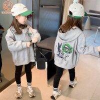 YA ZHOU LONG Girls Coat Kids Sports Fashion Cardigan Jacket Baby Cartoon Warm Jacket