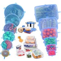 ETXSilicone Cover Stretch Lids Reusable Durable and Expendable Lids Silicone Covers for Fresh Food Leftovers Keep Food Fresh