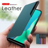 For OPPO A5 A9 2020 Case Three-generation Smart View Leather Flip Cover For OPPO A11 A11X Reno 2 Reno2 Case Coque Copa