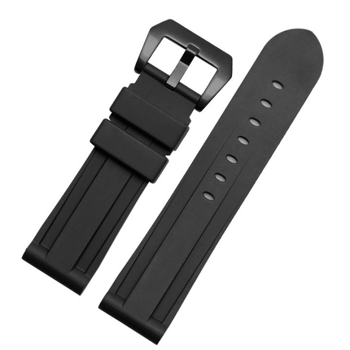 suitable-for-panera-panerai-watch-strap-pam441-359-312-616-silicone-strap-pin-buckle-bracelet-accessories