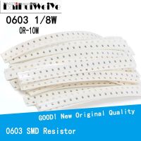 ♞◐ 100PCS/LOTE 0603 SMD Resistor 0R-10M 1/8W 0 1 10 100 150 220 330 ohm 1K 2.2K 10K 100K 0R 1R 10R 100R 150R 220R 330R