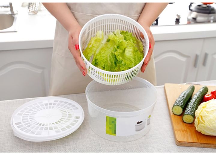 เครื่องปั่นสลัดสีเขียวผักกาดหอมเครื่องซักผ้าเครื่องอบแห้ง-crisper-กรองสำหรับซักอบแห้งใบผักเครื่องมือทำครัว