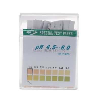 【original】 แถบ100มีสองสีสำหรับ4.5ค่า PH ของกระดาษทดสอบตั้งครรภ์9.0มีกล่องบรรจุ M10สินค้าส่งของด้วย