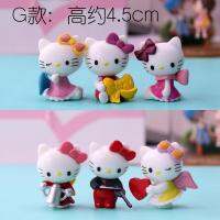 6ชิ้นเซ็ตการ์ตูน KT แมวของเล่น Kawaii ที่สวยหรู5เซนติเมตร H Ello K Itty ตุ๊กตาอะนิเมะพีวีซีคอสเพลย์เค้กตกแต่งเด็กของขวัญวันเกิด