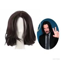 【การจัดส่งที่รวดเร็ว】 วิกผมคอสเพลย์ John Wick Chapter 4 John Wick สีน้ําตาล สีดํา สําหรับปาร์ตี้ฮาโลวีน วิกผมสวย