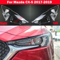 ฝาครอบไฟหน้ารถยนต์แบบใสสำหรับ CX-5 Mazda CX5 2017-2019ฝาครอบกระจกโป๊ะโคมไฟเลนส์ไฟหน้า