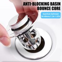 Universal Basin Pop-Up Bounce Core Copper Sink Drain Spring Core Kitchen Drain Filter Hair Catcher Bathroom Bath Shower Strainer