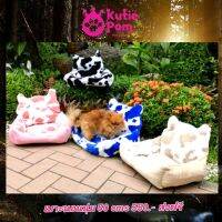 Kutiepom ที่นอนแมว ที่นอนสุนัข เบาะนอนแมว เบาะนอนสุนัข ลายวัวสุดชิค Luxury Soft Pet Bed Cow Print