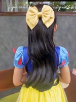 แฮร์พีช วิกผมเด็ก หางม้าเด็ก วิกหางม้าเด็ก รุ่นAmy3331โบว์เหลือง ยาว 40 cm. งานเกรดพรีเมียม เส้นไหมเกาหลีเกรดเอ wigs