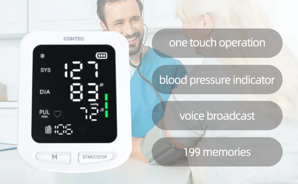Electronic sphygmomanometer CONTEC Blood Pressure Monitor CONTEC08E NIBP  LED screen