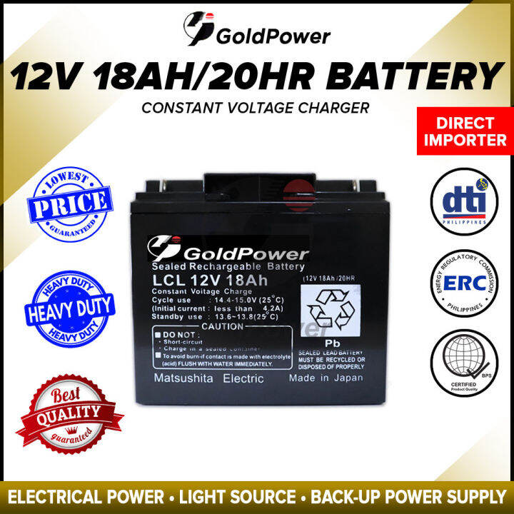 12V 18AH / 20HR UPS Sealed Rechargeable Lead Acid Battery 12 VOLTS 18 ...