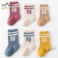 【hot sale】 ✟㍿۩ C10 Spring Autunm Winter Baby Socks Letter Middle Tube Combed Cotton Kids Socks Boys Girls Socks 0-3 Years