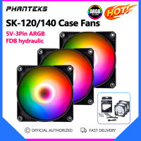 Phanteks SK-120 140มม. พัดลมระบายความร้อน5V-3Pin ARGB เพลาไฮดรอลิก4pin-PWM 1500 Rpm Cooler Fans