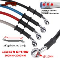 Motorcycle 28° Banjo 500MM 600MM 700MM 800MM 900MM-2000MM Hydraulic Reinforced Brake Clutch Oil Hose Line Pipe Dirt Pit Bike