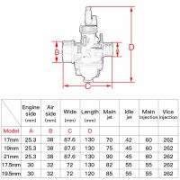 อุปกรณ์เสริมคาร์บูเรเตอร์สำหรับรถแข่งรถจักรยานยนต์ PHBG 17มม. 19มม. 21มม. สำหรับ Yamaha Puch ATV BWS100สีดำ Carb ระบบเชื้อเพลิง2จังหวะ