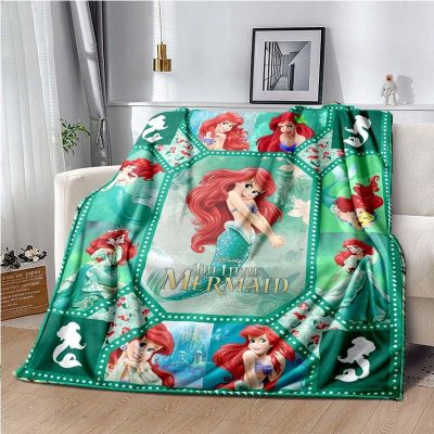 【CW】▪  Anime Cartoon Little Ariel Blanket Warm Throw for Bed Sofa Couch Gifts