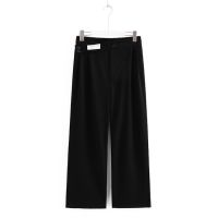 【มีไซส์ใหญ่】Plus Size Womens XL-4XL Black Long Suit Pants Elastic Waist Straight Ladies Office-wear All Matching Female Trousers