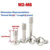 304 Stainless Steel Cross Pan Head Lock Screw / Round Head Half Thread Bolt M2M3M4M5M6M8 Screw Nut Drivers