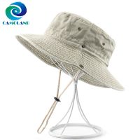 CAMOLAND Cotton Boonie Hat Men UPF 50 Hats Bob Panama Caps Fishing Female Washed Beach