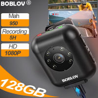 BOBLOV W4 กล้องแบบพกพาแอ็กชันกีฬาขนาดเล็ก 128GB HD 1080P 950MAh 5H Night Version DVR Video Recorder  ถ่ายวิดีโอเครื่องบันทึกเสียงกล้องติดรถยนต์รถจักรยานยนต์กล้องติดรถยนต์กล้องกล้องถ่ายวีดีโอพกพาสำหรับ Motorcycle Dash Cam For Vlogging