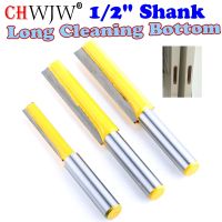 1Pcs 1/2－Shank Long Cleaning Bottom Router Bit Cutter CNC งานไม้ทําความสะอาดบิต