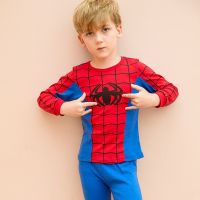 [TikTok same style] 2023 spring and autumn boys underwear set childrens autumn clothes autumn pants baby autumn and winter cotton sweater Girls Home clothes pajamas 8/18wtx ab