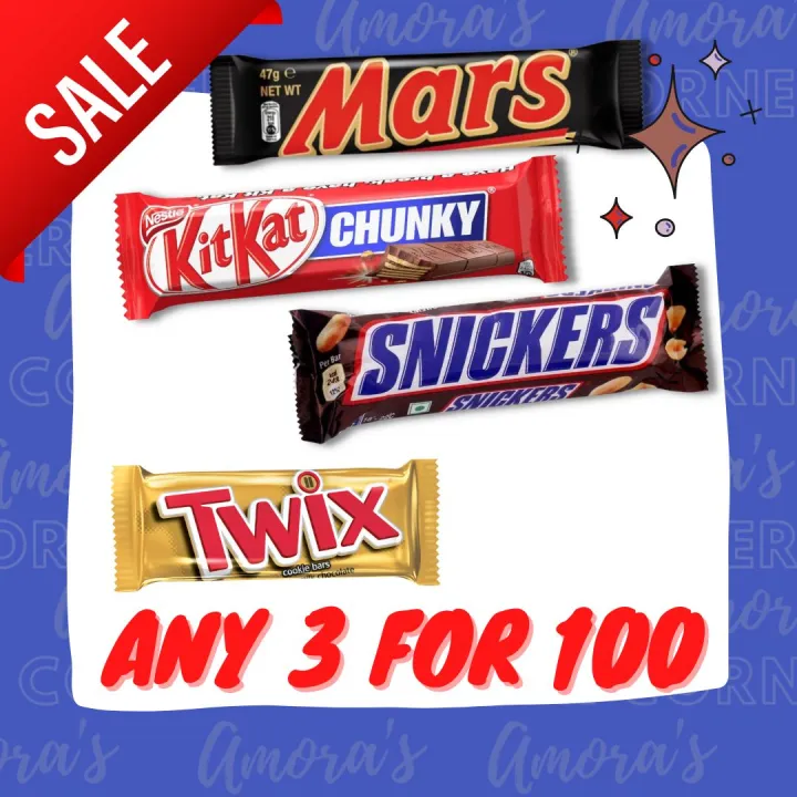 Snickers, Twix , KitKat Chunky and Mars Chocolate Bundle | Lazada PH