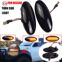 แบบไดนามิก LED Fender Light Side MARKER สำหรับ Nissan NAVARA D22 NP300 1998-05 Datsun Frontier Trade Show pickup terrano