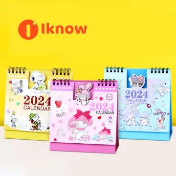 2024 Nouveau Sanrio Calendrier Kawaii Anime Pochacco Kuromi 3d