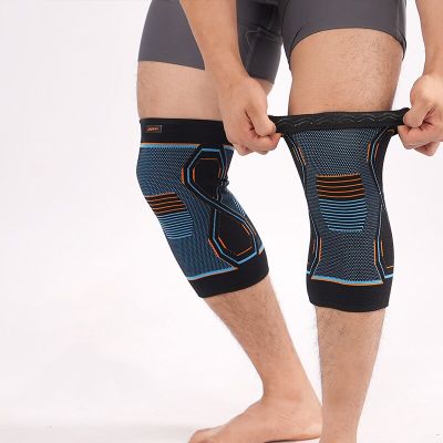 ；。‘【； 1PC Compression Knee Brace Workout Knee Support For Joint Pain Relief Running Biking Basketball Knitted Knee Sleeve For
