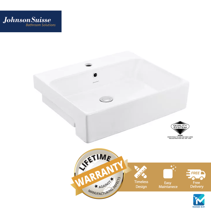 Johnson Suisse Gemelli Rectangular 550 Semi recessed Basin / Basin ...