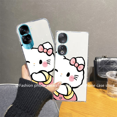 Phone Case เคส Honor90 Honor 70 90 Lite Honor X9a X8a X7a X9 X8 X7 X6 X5 4G 5G ยอดนิยมเคสการ์ตูนเฮลโลคิตตี้ซิลิโคนนิ่ม2023