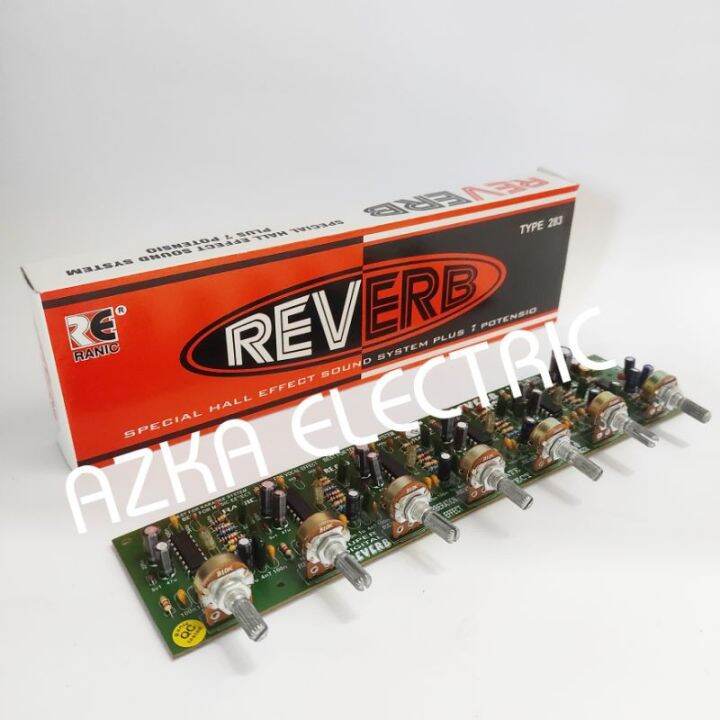 Reverb Echo Kit 7 Potensio Power Supply CT 12V DC for Home Audio
